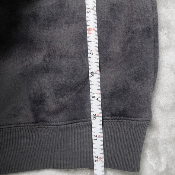 Fabletics Cozy Fleece Gray Tie Dye 1/2 Zip Sweatshirt XL Pants S Matching Set - Picture 6 of 16
